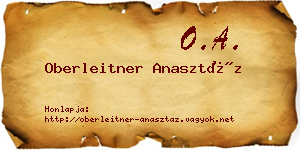 Oberleitner Anasztáz névjegykártya